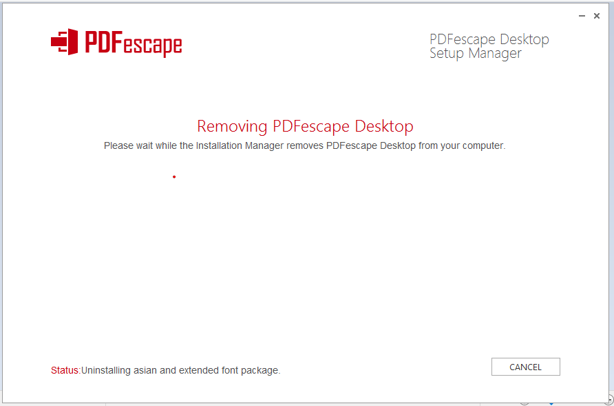 Uninstalling PDFescape Desktop from system